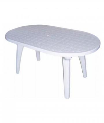 MESA PLASTICA OVAL 160X90 BLANCA