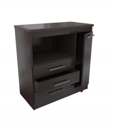 COMODA 3 CAJONES 1 PUERTA WENGUE 91 PREMIUN