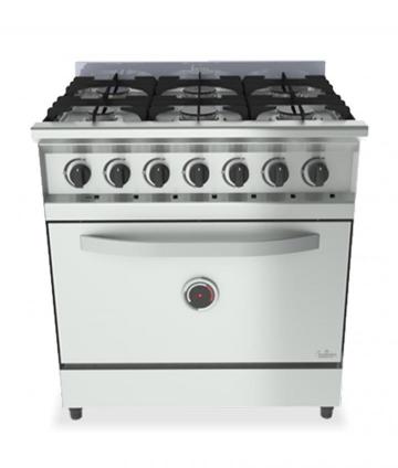 COCINA C-V82FA6H2 6H 82CM GN PUERTA ACERO MOD.FIT