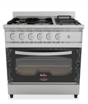 COCINA C-V86FV4PB2 86CM 4H GN P. VIDRIO MOD.FIT