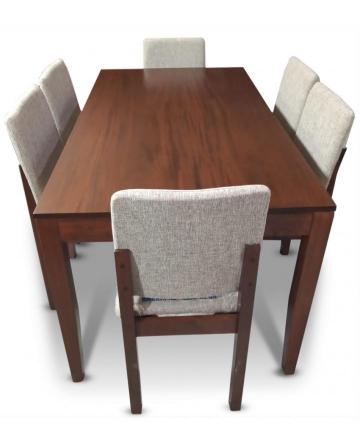 JUEGO DE COMEDOR MICEL 160X90 CEDRO + 6 SILLAS