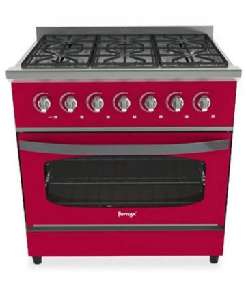 COCINA C-V86R 86CM GN 6H PUERTA DOBLE VIDRIO RED
