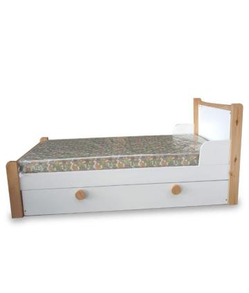 CAMA 1 PLAZA C.30108 BLANCA C/CARRO 0.97CM