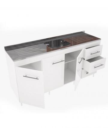 BAJO MESADA ART.3000 3P 3C 1.60M BLANCO
