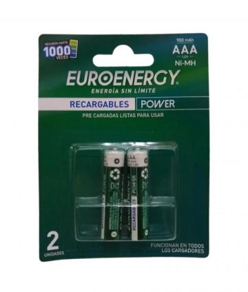PILA AAA RECARGABLE PACK X2 EUROENERGY