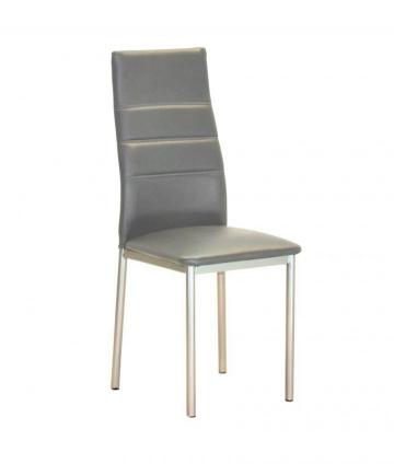 SILLA CAPRI C/ALUMINIO CUERINA PAULINA GRIS