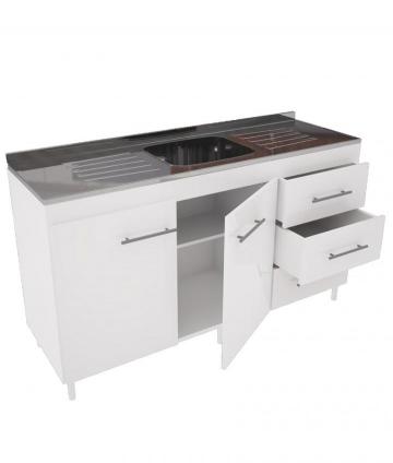 BAJO MESADA 1.40 ART3014 C/ESTANTE BLANCO