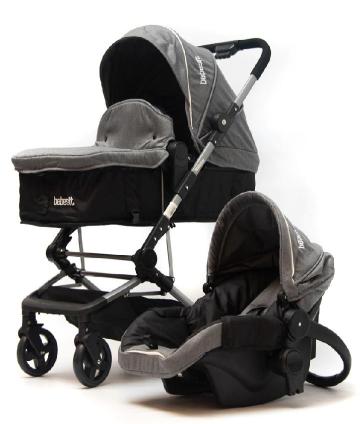 COCHE DE PASEO 1365TS-B GRIS 3 EN 1