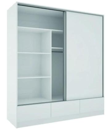 PLACARD ART.3120 2P CORREDIZAS 3CAJ. BLANCO